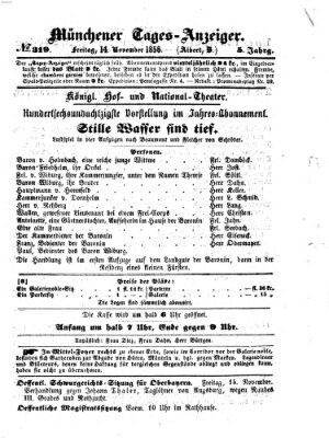 Münchener Tages-Anzeiger Freitag 14. November 1856