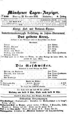 Münchener Tages-Anzeiger Dienstag 25. November 1856