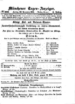 Münchener Tages-Anzeiger Freitag 28. November 1856