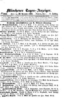 Münchener Tages-Anzeiger Samstag 29. November 1856