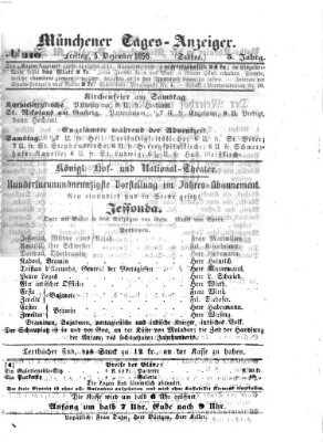 Münchener Tages-Anzeiger Freitag 5. Dezember 1856