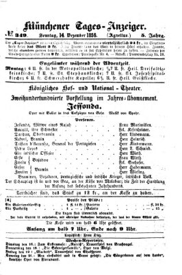 Münchener Tages-Anzeiger Sonntag 14. Dezember 1856