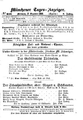 Münchener Tages-Anzeiger Mittwoch 17. Dezember 1856