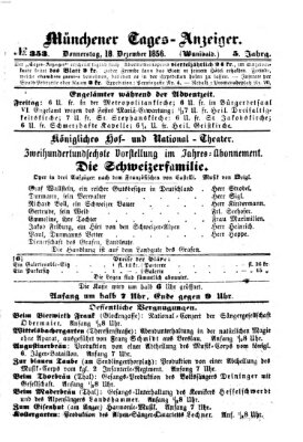 Münchener Tages-Anzeiger Donnerstag 18. Dezember 1856