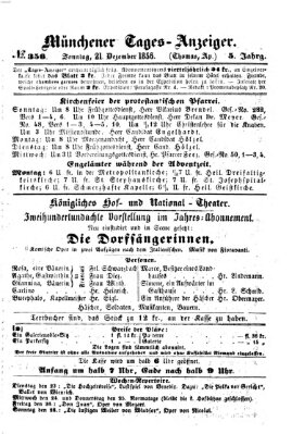 Münchener Tages-Anzeiger Sonntag 21. Dezember 1856