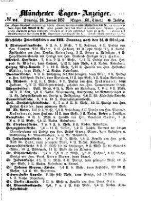 Münchener Tages-Anzeiger Samstag 24. Januar 1857