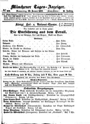 Münchener Tages-Anzeiger Donnerstag 29. Januar 1857