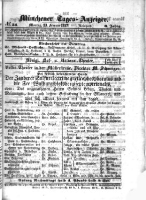 Münchener Tages-Anzeiger Montag 23. Februar 1857