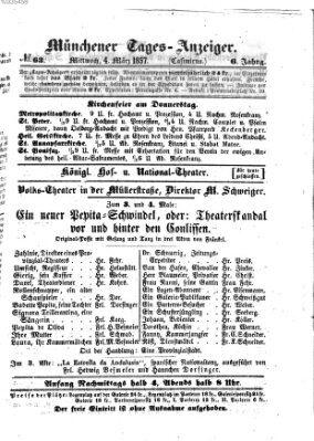 Münchener Tages-Anzeiger Mittwoch 4. März 1857