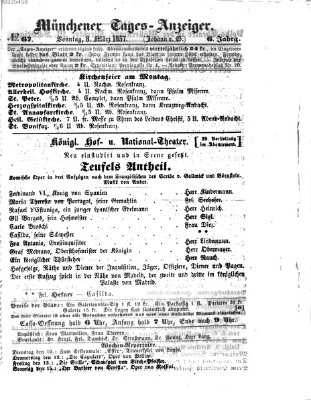 Münchener Tages-Anzeiger Sonntag 8. März 1857