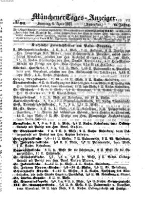 Münchener Tages-Anzeiger Samstag 4. April 1857