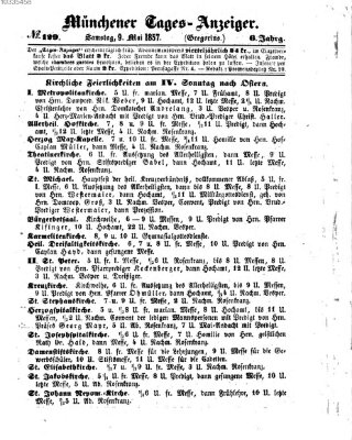 Münchener Tages-Anzeiger Samstag 9. Mai 1857