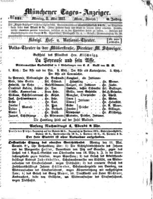 Münchener Tages-Anzeiger Montag 11. Mai 1857