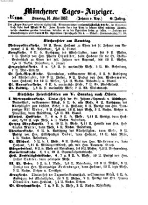 Münchener Tages-Anzeiger Samstag 16. Mai 1857