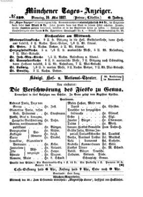 Münchener Tages-Anzeiger Dienstag 19. Mai 1857