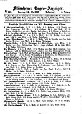 Münchener Tages-Anzeiger Samstag 23. Mai 1857