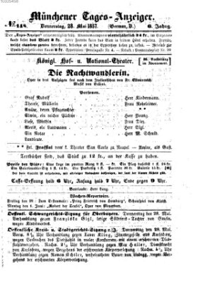 Münchener Tages-Anzeiger Donnerstag 28. Mai 1857