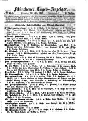 Münchener Tages-Anzeiger Samstag 30. Mai 1857