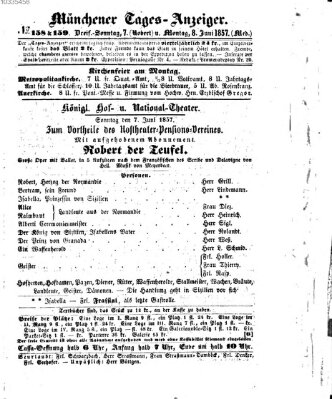 Münchener Tages-Anzeiger Sonntag 7. Juni 1857