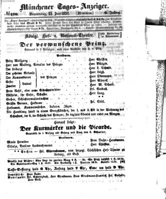 Münchener Tages-Anzeiger Donnerstag 25. Juni 1857