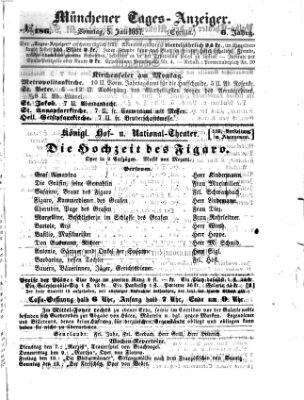 Münchener Tages-Anzeiger Sonntag 5. Juli 1857