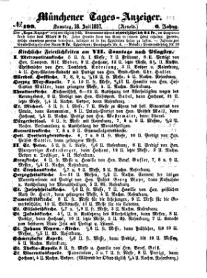 Münchener Tages-Anzeiger Samstag 18. Juli 1857