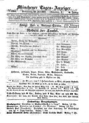 Münchener Tages-Anzeiger Donnerstag 23. Juli 1857