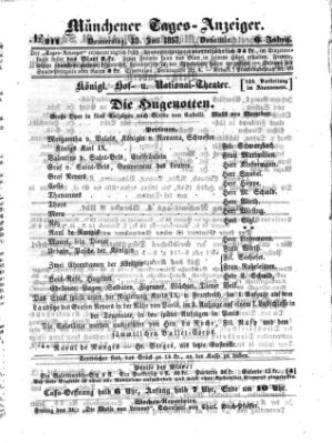 Münchener Tages-Anzeiger Donnerstag 30. Juli 1857