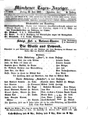 Münchener Tages-Anzeiger Freitag 31. Juli 1857