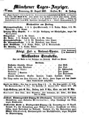 Münchener Tages-Anzeiger Donnerstag 13. August 1857