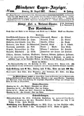 Münchener Tages-Anzeiger Sonntag 16. August 1857