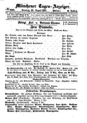 Münchener Tages-Anzeiger Sonntag 23. August 1857