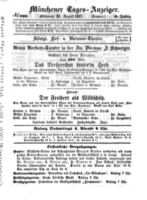 Münchener Tages-Anzeiger Mittwoch 26. August 1857