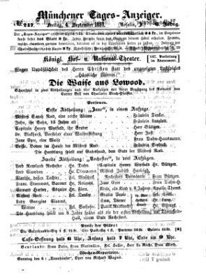 Münchener Tages-Anzeiger Freitag 4. September 1857