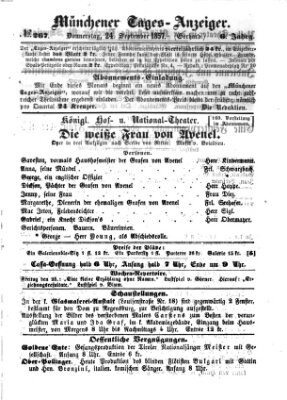 Münchener Tages-Anzeiger Donnerstag 24. September 1857