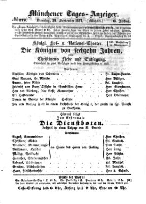 Münchener Tages-Anzeiger Dienstag 29. September 1857