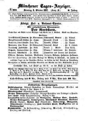 Münchener Tages-Anzeiger Sonntag 4. Oktober 1857