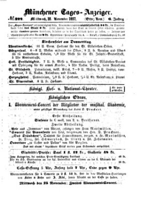 Münchener Tages-Anzeiger Mittwoch 18. November 1857