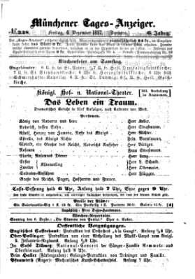 Münchener Tages-Anzeiger Freitag 4. Dezember 1857