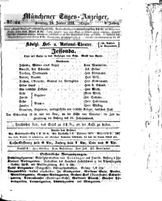 Münchener Tages-Anzeiger Sonntag 24. Januar 1858