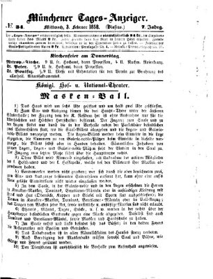 Münchener Tages-Anzeiger Mittwoch 3. Februar 1858