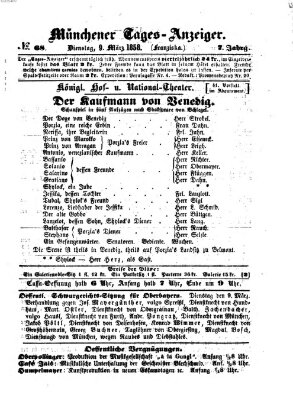 Münchener Tages-Anzeiger Dienstag 9. März 1858