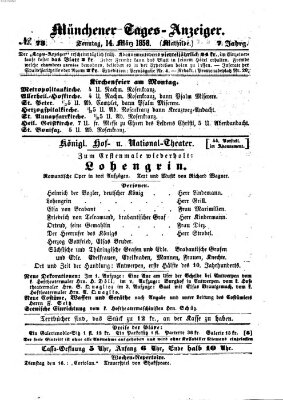 Münchener Tages-Anzeiger Sonntag 14. März 1858