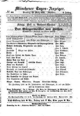 Münchener Tages-Anzeiger Dienstag 23. März 1858