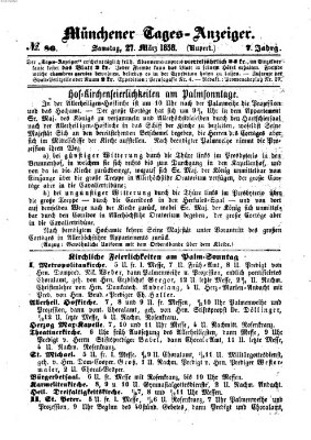 Münchener Tages-Anzeiger Samstag 27. März 1858