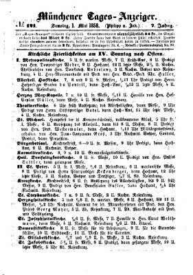 Münchener Tages-Anzeiger Samstag 1. Mai 1858