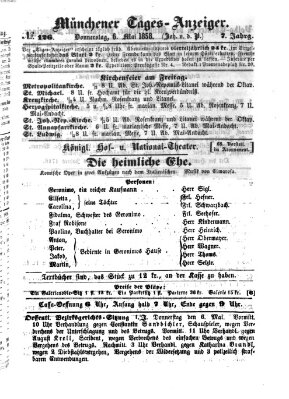 Münchener Tages-Anzeiger Donnerstag 6. Mai 1858