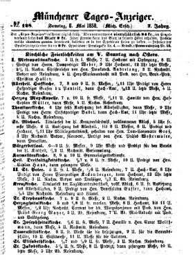 Münchener Tages-Anzeiger Samstag 8. Mai 1858