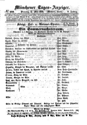 Münchener Tages-Anzeiger Dienstag 11. Mai 1858