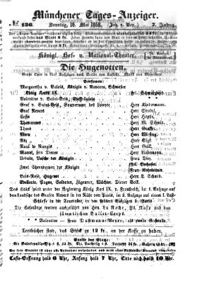 Münchener Tages-Anzeiger Sonntag 16. Mai 1858